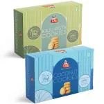 Lal Sweets Combo Pack Of Kaju Pista Cookies 400g & Coconut Cookies 400g || Teatime Snack || Best Combination For Tea