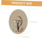 BHERUBANDH Round golden hook sticker | Waterproof Hangers Heavy Duty Hooks for Hanging Hook (PACK OF 10)