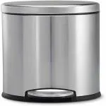 OPR Stainless Steel Plain Pedal Dustbin with Lid and Bucket, Trash Can for Home & Kitchen, Office & Badroom with Lid - (8 x 13 Inches, 8 L, Silver)