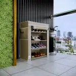 Fabura Shoe Rack in 4 Shelf with Cover in Beige color