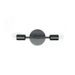 Antique Nautical Creations Black Brass Iron 2 Bulb Holder Wall Sconce