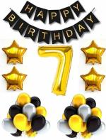 FANEX Solid 7th Year Birthday Decoration Foil Balloons and Banner