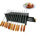 Ne Grills Iron Deluxe Charcoal Barbecue Grill With Skewers (Pack Of 13)