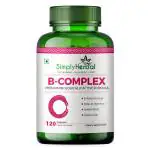 Simply Herbal Vitamin B Complex Capsules with RDA for B12 Supplement for Hair Growth Metabolism & Support Healthy Brain Function (120 Capsules)