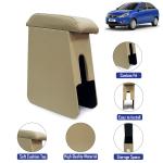 Kingsway Custom Fit Console Car Armrest, Suitable For Tata Zest, Model Year : 2014 Onwards, Color : Beige, Wooden, 1 Piece