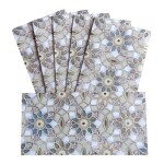 Alvika - Pack of 20 Elegant Floral Beige Shagun Envelopes - 18.5cm x 9.0cm Size, Perfect for Weddings, Birthdays, Baby Showers and Special Occasions