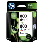 HP 803 2-Pack Economy Black/Tri-Color Original Ink Cartridges