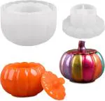 Hasthip Pumpkin Jar Resin Mold, Silicone Jar Molds With Lids, Epoxy Resin Casting Molds For Diy Jewelry Storage Box, Candy Container, Resin Casting Craft, Halloween Decor