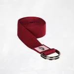DHYANA INTERNATIONAL PRIVATE LIMITED Yoga Belt with Extra Safe Adjustable D-Ring Buckle For Yoga, Body Stretching & Pilates | 8 Ft. Premium Cotton (Maroon)