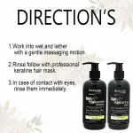 KERATINE PROFESSIONAL Keratin Super Smooth Repair Hair Shampoo & Mask Infused with Keratin, Collagen, Argon Oil & Wheat Protein Repair formula for Dry Damaged and Color Treated Hair |KP-57 (Super Smooth 300ml SM)