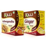 KILLI Ashwagandha | Ginger Instant Extract, 2 Packs of 10 Sachets