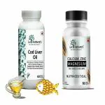 LA NATURE'S WE CARE YOUR HEALTH WE CARE YOUR HEALTH Cod Liver Oil 300 Mg With Natural Source Of Vitamin A & D With Calcium Magnesium Zinc Biotin With Vitamin D3 For Healthy Bones Joint Hair Nail & Skin Health -120 Softgel Capsules