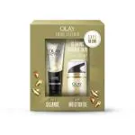Olay Total Effects Giftpack - Day Cream with SPF 15 50gm + Cleanser 100g | Fights 7 Signs of Ageing | With Niacinamide and Green Tea Extracts | Normal, Oily, Dry, Combination Skin | Pack of 2