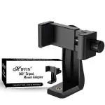 HIFFIN Universal Tripod Mount Adapter Clip with Adjustable Clamp for Mobile Phone, Smartphones & All Types of Tripods (Mobile Phone Tripod Mount 360 Degree Rotation)