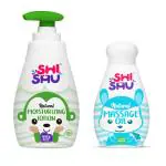 Shishu Natural Milky Soft Baby Moistursing Lotion with Baby Massage Oil Combo