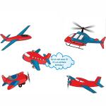 Untumble Aeroplane theme Poster Pack of 5