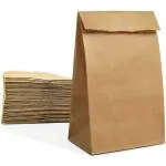 PPJ - GROCERY PAPER BAGS (KRAFT PAPER), 4 Inch X 8 Inch (SMALL) (Pack of 100)