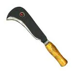 S.B.ANJALI SHALU BHAI Handmade Multi Purpose Coconut Cutting Knife Small Size High Tempered Steel Traditional Kitchen Knife Wooden Handle Kerala Ponnanni Nadan Vettu Kathi (8 Inch Blade)