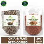 Homeda Chia and Flax Seeds Combo (100g each - 200g) for Weight Loss | Chiya, Chea, Alsi, Tisi, Flaxseed, Flex