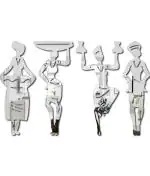 Bikri Kendra - Tribal Women Silver Mirror Stickers for Wall, Acrylic Mirror, Wall Mirror, 3D Stickers, Tribal Ladies Wall Stickers for Room Hall Home and Office