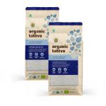 ORGANIC TATTVA Organic Gluten Free Sona Masuri Hand Pounded Unpolished Rice, All Natural, Quality Health Food, Fat-Free, Sodium-Free Enriched With Carbohydrates And Proteins (Pack Of 2 _ 1 Kg)