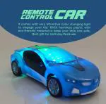 NHR Chargeable 3D Lighting Remote Control Car for Kids , Famous Stylish Car , High Speed Rc Car for 3 to 10 Years+ Kids, Birthday Gift for Kids, Remote Waali Gaadi (Blue)