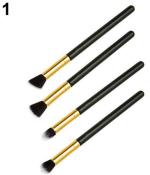 Bingeable Multicolor Makeup Brush Black (Set Of 4)