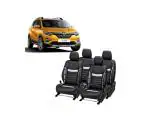 AutoSafe PU Leather Car Seat Cover For Renault Triber  (Detachable Head Rest, Mono Back Seat, 7 Seater, 2 Back Seat Head Rests)