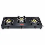 Prestige Marvel Plus 3 burner Glass top, GTM 03, Black, Manual Ignition