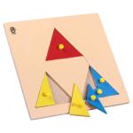 Skillofun MDF, Plastic Parts Of Triangle Tray With Knobs 7 Pcs