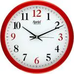 Ajanta White, Red Analog Standard Wall Clock with Glass (16 x 26.2 cm) 5057_Red