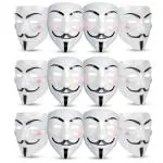 ZYOZIQUE V for Vendetta Face Masks | Hacker Face Masks For Boys | Mask for Kids & Adults (PACK OF 12)