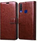 Aviaaz Vivo V12 Dual Protection Brown Leather Flip Cover