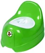 Sunbaby Green White Potty Toilet Trainer Seat/Chair with Lid and High Back Support ( 7 - 36 M)