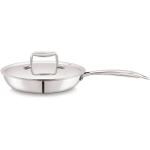 cello Tri-Ply Stainless Steel Fry Pan With Lid 22 cm Fry Pan 22 cm diameter with Lid 1.5 L capacity (Stainless Steel, Aluminium, Induction Bottom)