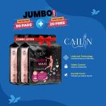 Cailin Care 100% Dry Feel Sanitary Pad for Day and Night Protection (80 Pad+20 Liner | XXXL | 320mm)
