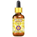 Deve Herbes Pure Golden Jojoba Oil (Simmondsia chinensis) with Glass Dropper Natural Therapeutic Grade Cold Pressed 100ml