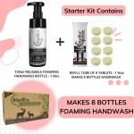 Klyntra Smart Foaming Handwash Starter Kit - 8 Tablets Makes 8 Bottles Handwash | Japanese Cherry Blossom Scent | Moisturizing Foam | Dermatologically Tested | Non-Toxic | Sustainable