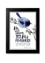 Blue Nexus Believe and Hope Quotes Wall Poster with Wall Frame Room Art Painting Collection A4 size 10x13