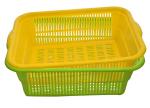 Kuber Industries Pink, Yellow Plastic Kitchen Dish Rack Drainer Basket Dish Rack Organizers ( 2)