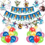 Zyozique Oggy & the Cockroaches Birthday Party Supplies Cartoon Theme Party Decoration Include Happy Birthday Banner, Character Banner ,Swirls and Balloon, Party Favors for Kids (Pack of 33)