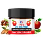 SPAWORLD Fruit With SPF 30 Face Cream -Brightens, Protect Sunburn, Moisturize & Dryness-Apple, Cucumber, Jojoba & Almond Oil-50ml