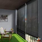 HIPPO PE Corded 98% Sun & UV Protection Light Filtering Roller Blinds for Outdoors (Vivid-Silver, 4FTX9FT)