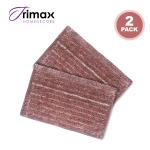 TRIMAX Cotton Thread Lining Luxury Bath Rug Ultra Absorbent Non- Reversable Machine Washable Anti-Skid Thread Backing Mat for Bathrooms/Showers/Doormats(60x40 Inch, RED)-Pack Of 02