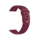 RUPELIK (20MM Button Strap Wine Red) Silicone Watch Strap Band for Samsung Galaxy Watch (42MM)/ Active/Active 2/ Gear Sport, Amazfit BIP/Lite, Ticwatch 2, Moto 360 Watch, LG Watch Sport 20MM Soft Silicone Watch Strap 20MM Silicone Watch Strap (Wine Red)