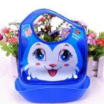 FOK 10 Pc Plastic Waterproof Stylish Roll Up Food Catcher Baby Bib - Random Color