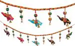 Mango Gifts Door Hanging Decorative Cotton Elephants String Vibrant color with Beads and Brass Bell