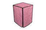 The Furnishing Tree PVC Washing Machine Cover Front Load Compatible for LG 9 kg Inverter Washer Dryer F4J8VHP2SD.AESPEIL Pin Check Pattern Pink