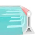 Metreno Silicone Threshold Water Dam for Sink, Shower, Self-Adhesive Bendable Bathroom tub Barrier Strip, Retaining Water Stopper Dry Wet Separator (2 Meter)