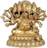 Idol Collections Brown Brass Panchamukha Ganesha Ganesh Idol